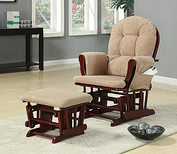 Traditional Tan/Cherry Rocking Glid...