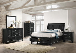                                                  							Sandy Beach Black Queen Bed With Fo...
                                                						 