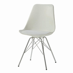                                                  							Lowry Contemporary White Side Chair...
                                                						 