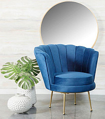                                                  							Accent Chair (Blue/Gold) 38.00 X 34...
                                                						 