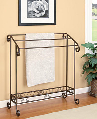 Traditional Dark Brown Metal Towel ...