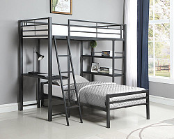 Hadley Twin Bed Gunmetal, 41.50 X 7...