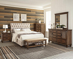 Devon Transitional Beige Full Bed, ...