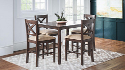                                                  							Walnut Creek Bar 5 piece Dining Set
                                                						 