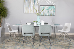                                                  							Dining Chair, Grey, 20.75 X 23.50 X...
                                                						 