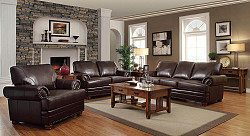                                                  							Colton Traditional Brown Sofa, 90.0...
                                                						 