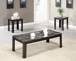Casual Grey Faux Marble/Black Three...