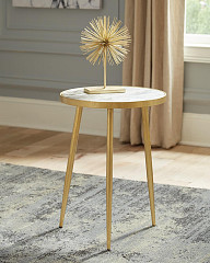                                                  							Modern Marble And Gold Accent Table...
                                                						 