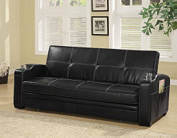                                                  							Contemporary Black Sofa Bed, 85.75 ...
                                                						 