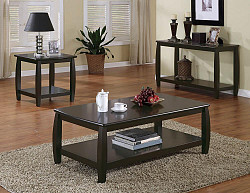 Wood Top Espresso End Table, 23.50 ...