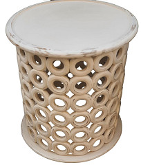                                                  							ACCENT TABLE, WHITE WASH;ED, 21.00 ...
                                                						 