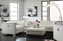 Chaviano Contemporary Pearl White O...