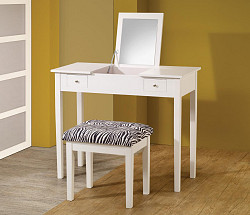                                                  							Casual White Vanity And Upholstered...
                                                						 