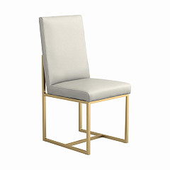                                                  							Dining Chair, Grey/Aged Gold, 19.25...
                                                						 