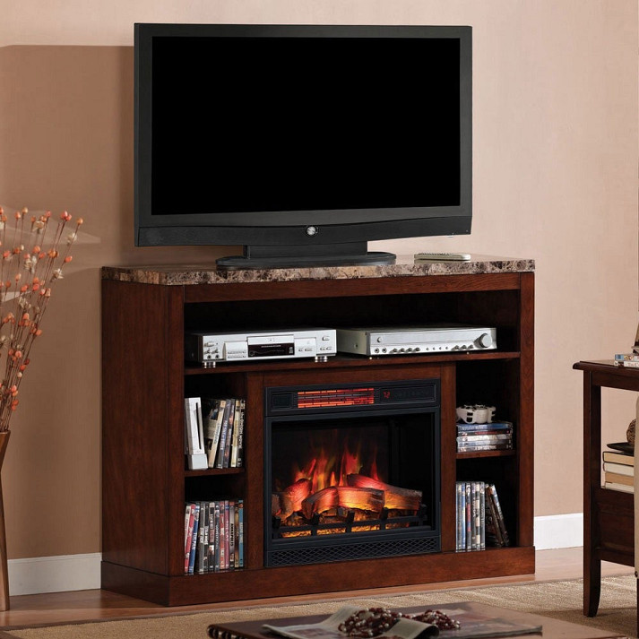 ADAMS FAUX MARBLE FIREPLACE