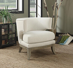                                                  							Contemporary White Accent Chair, 29...
                                                						 