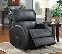                                                  							Casual Black Power Lift Recliner, 3...
                                                						 