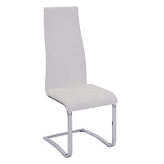                                                 							Dining Chair, White/Chrome  17.00 X...
                                                						 