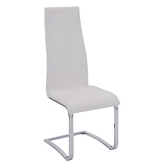                                                  							Dining Chair, White/Chrome  17.00 X...
                                                						 