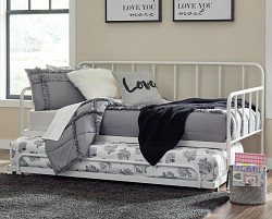                                                  							Trentlore Twin Metal Day Bed with T...
                                                						 