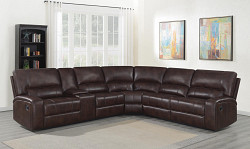                                                  							3 PC MOTION SECTIONAL (BROWN), 130....
                                                						 