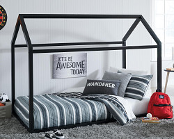                                                  							Flannibrook Twin House Bed Frame
                                                						 