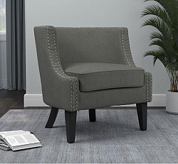                                                  							Accent Chair, Grey, 28.50 X 28.00 X...
                                                						 