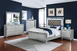                                                  							Cal King Size Bed (Silver Metallic/...
                                                						 
