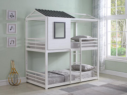                                                  							Belton White Twin-Over-Twin Bunk Be...
                                                						 