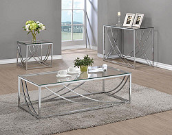                                                  							Contemporary Chrome Side Table, 19....
                                                						 