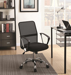                                                  							Modern Black Mesh Back Office Chair...
                                                						 