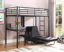 Contemporary Black Small Futon Pad,...