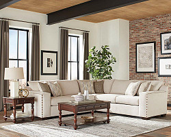                                                  							Aria Oatmeal Sectional, 104.00" X 3...
                                                						 