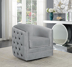                                                  							Modern Grey Swivel Accent Chair, 32...
                                                						 