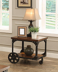 Rustic Brown End Table, 24.00 X 24....