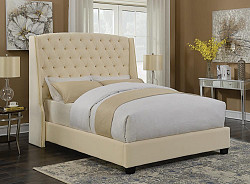                                                  							Camille Cream Upholstered King Bed,...
                                                						 