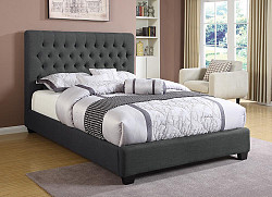                                                  							Chloe Charcoal Upholstered Queen Be...
                                                						 