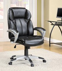                                                  							Transitional Black Office Chair, 30...
                                                						 