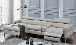                                                  							Dual Power Sectional, Light Grey, 1...
                                                						 