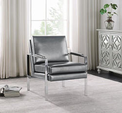                                                  							Accent Chair, Steel Grey, 27.00 X 3...
                                                						 