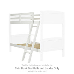                                                  							Kaslyn Twin Bunk Bed Rails and Ladd...
                                                						 