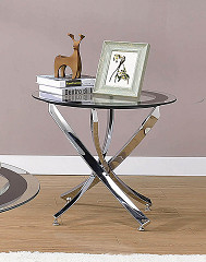 Glass Top Black/Chrome, 23.50 X 23....