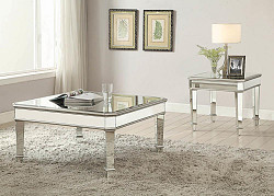 Contemporary Silver End Table, 28.0...