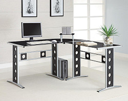 Casual Black And Silver Computer De...