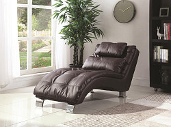                                                 							Contemporary Brown Faux Leather Cha...
                                                						 