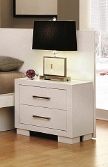 Jessica Contemporary White Nightsta...
