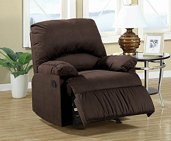                                                  							Casual Chocolate Glider Recliner - ...
                                                						 