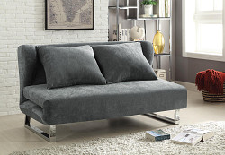                                                  							Transitional Grey Sofa Bed, 60.25 X...
                                                						 