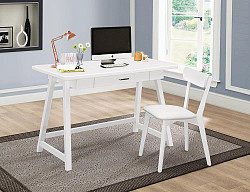                                                  							2-Piece Writing Desk Set White, 47....
                                                						 