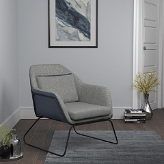                                                  							Accent Chair, Grey 27.50 X 31.75 X ...
                                                						 